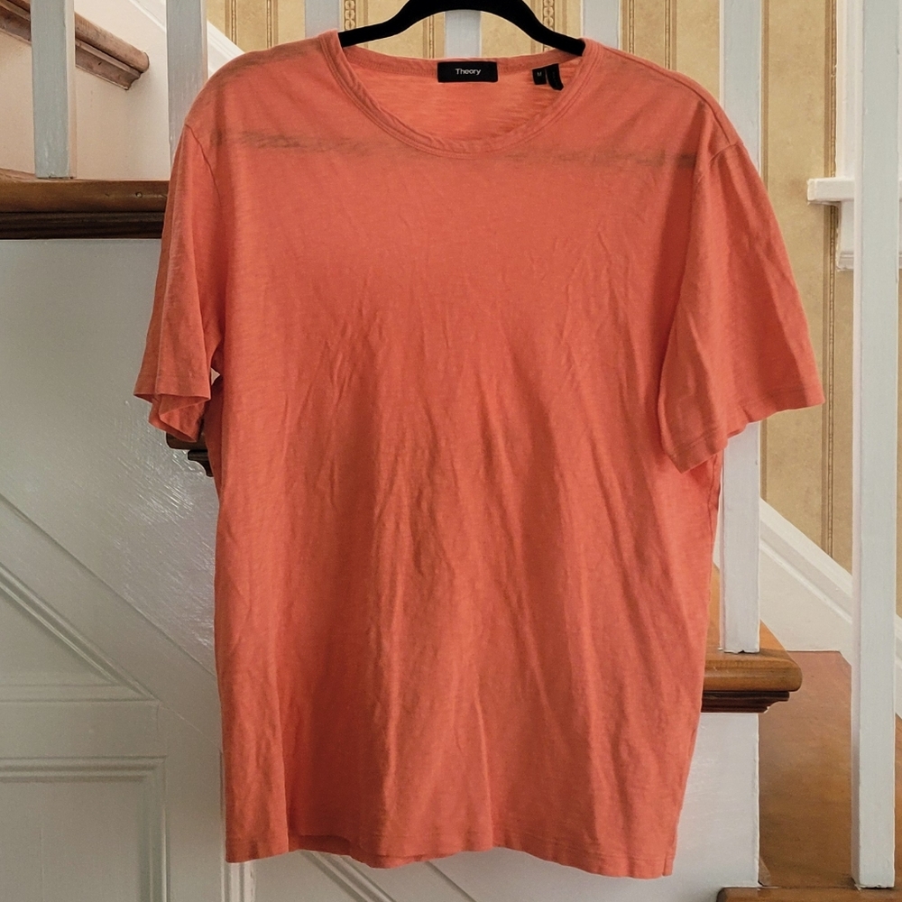 THEORY Orange T-Shirt Short Sleeve Size Medium